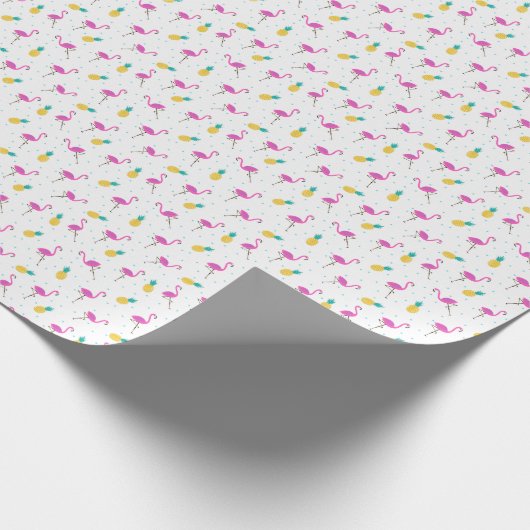 Neon Flamingos Cadeaupapier (Hoek)
