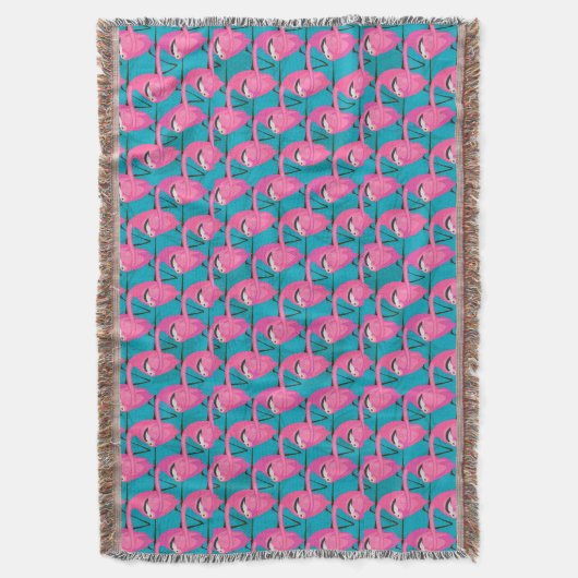 Neon Flamingos Deken (Voorkant Verticaal)