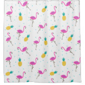 Neon Flamingos Douchegordijn (Voorkant)