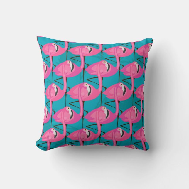 Neon Flamingos Kussen (Voorkant)