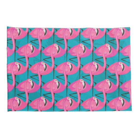 Neon Flamingos Kussensloop (Achterkant-Rechts)