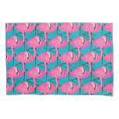 Neon Flamingos Kussensloop (Voorkant-Links)