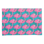 Neon Flamingos Kussensloop (Voorkant-Rechts)