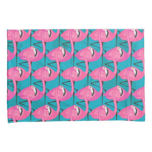 Neon Flamingos Kussensloop (Voorkant-Rechts)