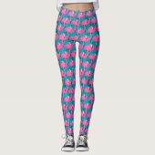 Neon Flamingos Leggings (Voorkant)