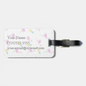 Neon Flamingos | Monogram Bagagelabel (Achterkant horizontaal)