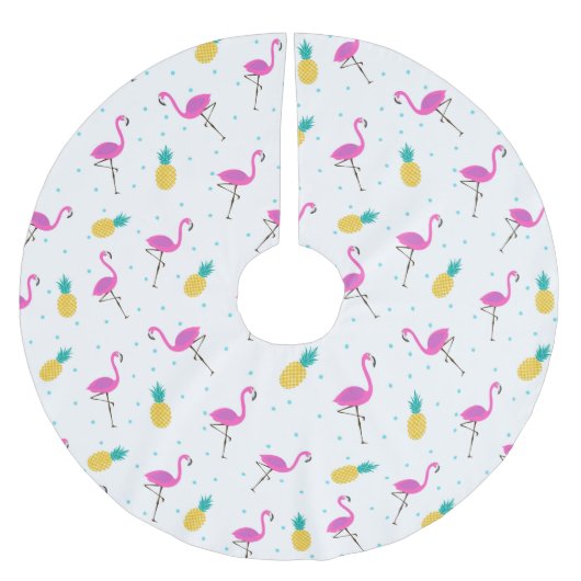Neon Flamingos | Monogram Kerstboom Rok (Voorkant)