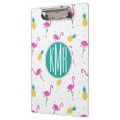 Neon Flamingos | Monogram Klembord (Links)
