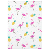 Neon Flamingos | Monogram Klembord (Achterkant)