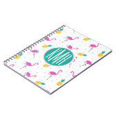 Neon Flamingo's | Monogram Notitieboek (Linkerzijde)