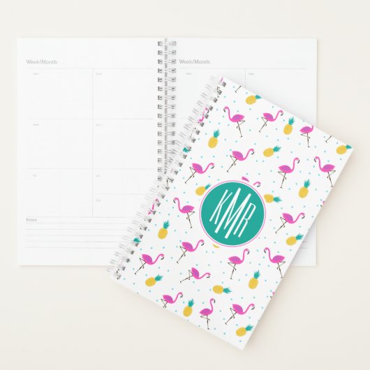 Neon Flamingos | Monogram Planner (Display)