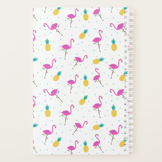 Neon Flamingos | Monogram Planner (Achterkant)