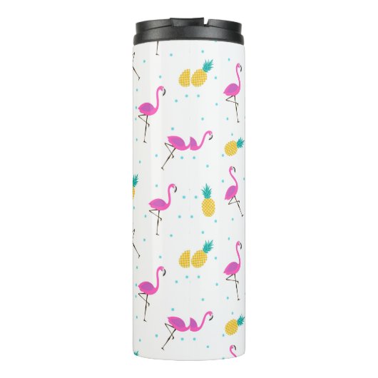 Neon Flamingos | Monogram Thermosbeker (Achterkant)