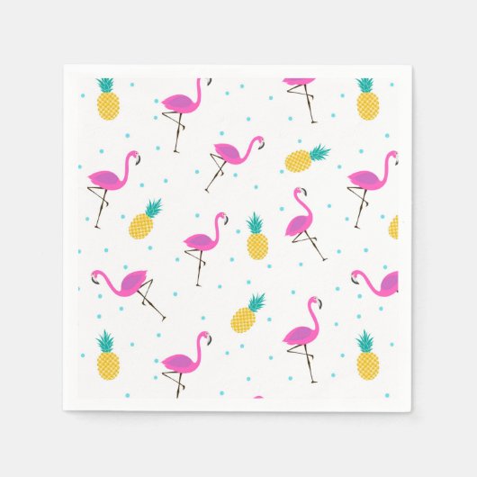 Neon Flamingos Servet (Voorkant)