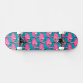 Neon Flamingos Two Persoonlijk Skateboard (Horizontaal)