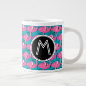 Neon Flamingos | Voeg je Initiaal toe Grote Koffiekop (Rechts)