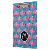Neon Flamingos | Voeg je Initiaal toe Klembord (Links)