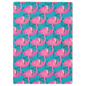 Neon Flamingos | Voeg je Initiaal toe Klembord (Achterkant)