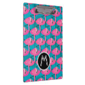 Neon Flamingos | Voeg je Initiaal toe Klembord (Rechts)