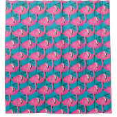 Neon Flamongos Douchegordijn (Voorkant)