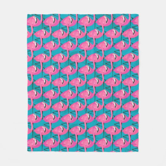 Neon Flamongos Fleece Deken (Voorkant)