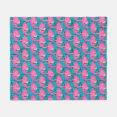 Neon Flamongos Fleece Deken (Voorkant (Horizontaal))