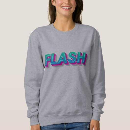 Neon Flash Tekst Pop Art Grafisch Trui (Voorkant)