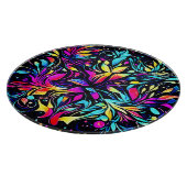 Neon Floral Burst Art Snijplank (Hoek)