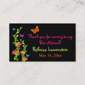 Neon Floral, Butterflies Plaats kaart en oormerk Plaatskaartje (Achterkant)