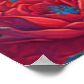 Neon Floral Dragon Poster (Hoek)