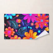 Neon Floral Fantasy Bad Handdoek (Handdoek)