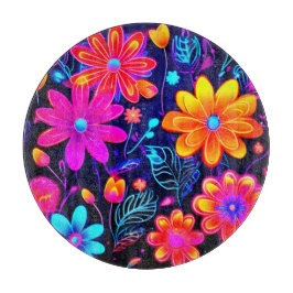 Neon Floral Fantasy Snijplank