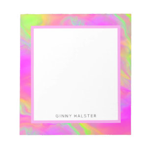 Neon Flow Aangepast Notitieblok 5,5 x 6 inch