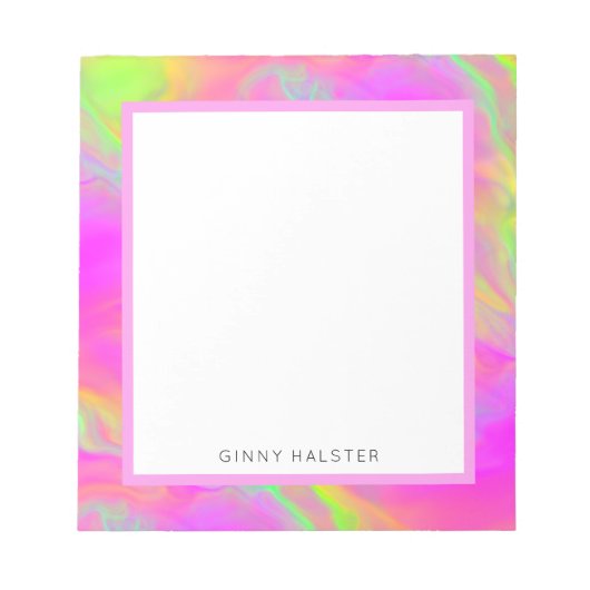 Neon Flow Aangepast Notitieblok 5,5 x 6 inch (Voorkant)