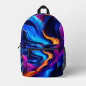 Neon Flow Abstract Kinder Rugzak (Voorkant)