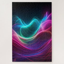 Neon Flow – Een symfonie van licht en beweging Legpuzzel