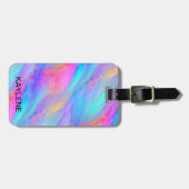 Neon Flow gepersonaliseerd Bagagelabel (Voorkant horizontaal)