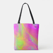 Neon Flow gepersonaliseerde Canvas tas (Achterkant)