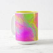 Neon Flow gepersonaliseerde mok (Voorkant links)