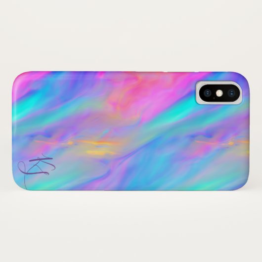 Neon Flow gepersonaliseerde telefoonhoes Case-Mate iPhone Case (Achterkant (horizontaal))