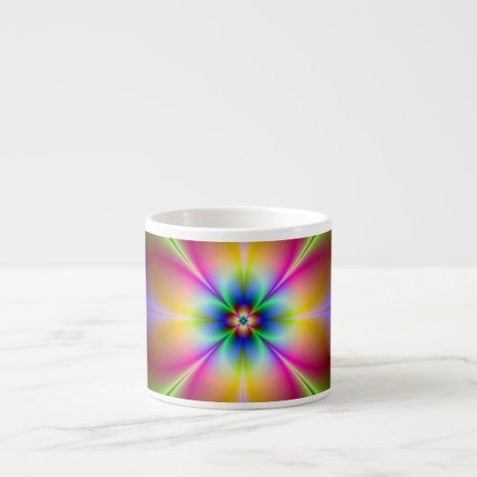 Neon Flower Espresso Kop (Voorkant)
