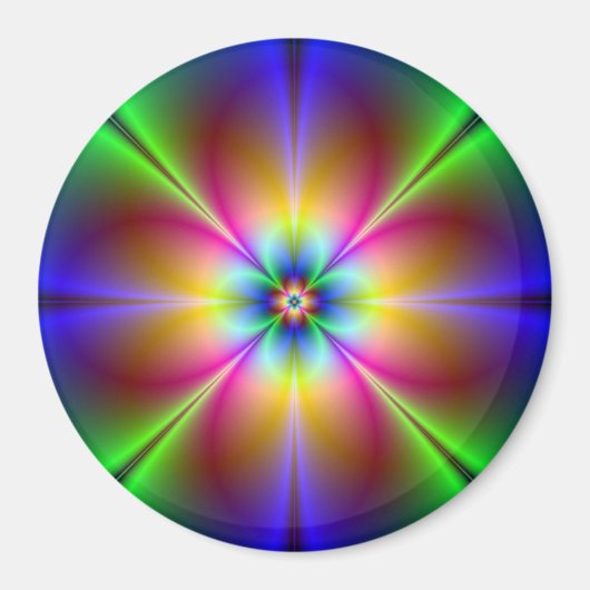 Neon Flower Magneet (Voorkant)