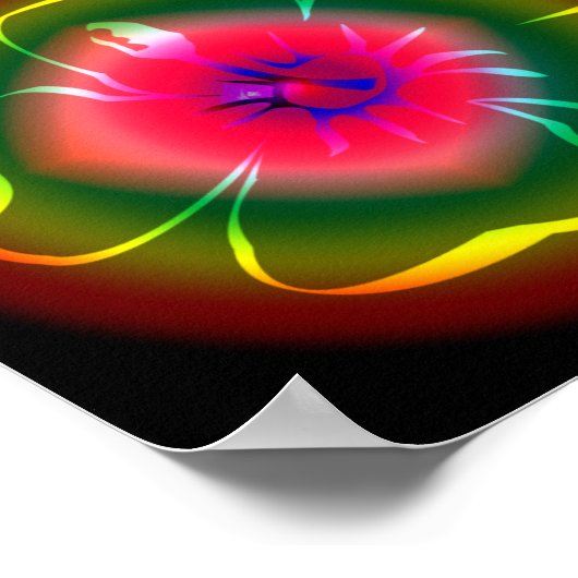 NEON FLOWER POSTER (Hoek)