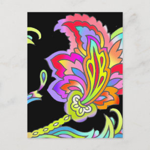 Neon Flowers Briefkaart