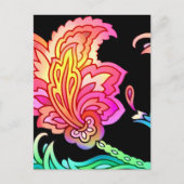 Neon Flowers Briefkaart (Voorkant)