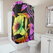 Neon Flowers Douchegordijn (In situ)