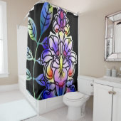 Neon Flowers Douchegordijn (In situ)