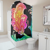 Neon Flowers Douchegordijn (In situ)