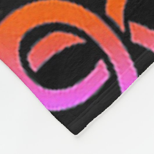 Neon Flowers Fleece Deken (Hoek)