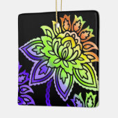 Neon Flowers Keramisch Ornament (Links)